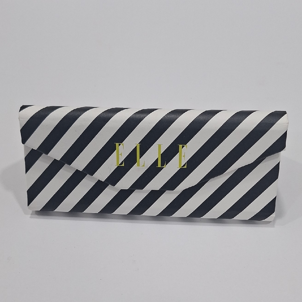 ELLE  Monochrome Striped Eyeglass Case